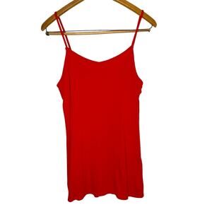 Anthropologie Pure Good Red Tank Top Womens Size 1 Red Orange Cotton Soft Summer